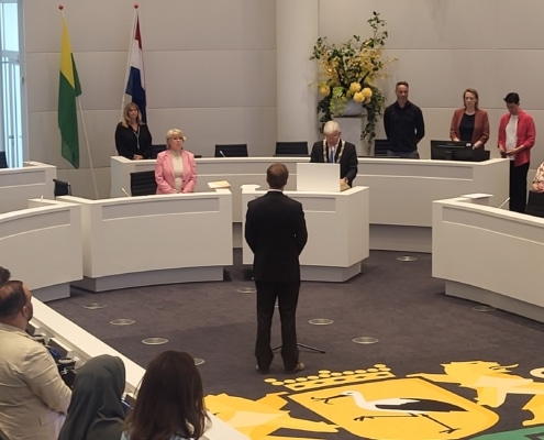 Beëdiging van Enno Gerdes in de raadszaal van Den Haag